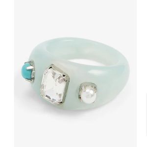 NEW Rhinestone Embellished Resin Ring
